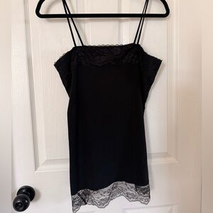 H&M Elegant Black Camisole with Lace Trim